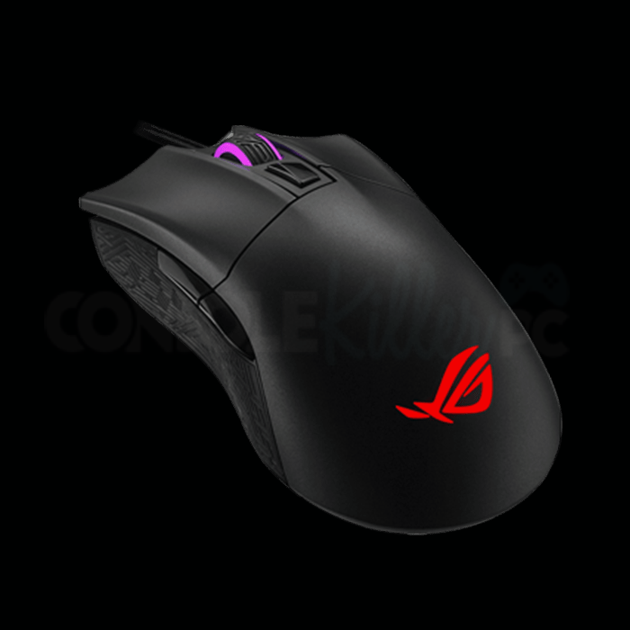 Asus ROG Gladius II Core Gaming Mouse 200 6200 DPI Lightweight Ergonomic RGB Lighting Black