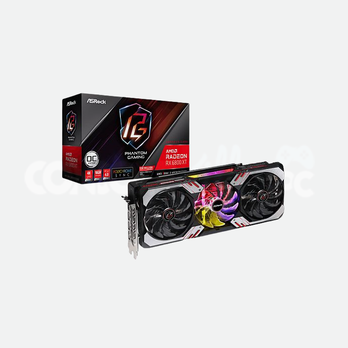 Asrock RX6800 XT Phantom Gaming 16G OC, PCIe4, 16GB DDR6, HDMI, 3 DP, 2310MHz Clock, Overclocked, RGB Asrock RX6800 XT Phantom Gaming 16G OC, PCIe4, 16GB DDR6, HDMI, 3 DP, 2310MHz Clock, Overclocked, RGB