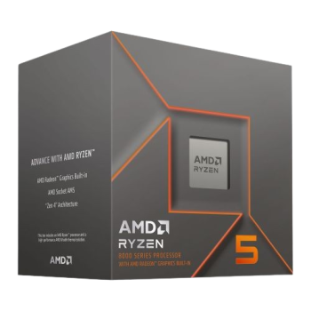 AMD Ryzen 5 8500G with Wraith Stealth Cooler, AM5, Up to 5.0GHz, 6-Core, 65W, 22MB Cache, 4nm, 8th Gen, Radeon Graphics
