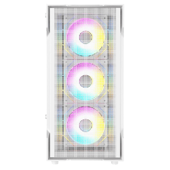 Bolt White Mesh Micro-ATX Gaming Case | 4 ARGB Infinity Fans & Tempered Glass