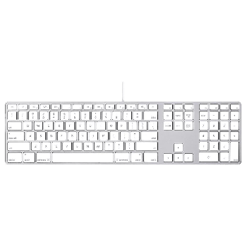 Refurbished Genuine Apple Extended Keyboard A1243/ USB/ Wired/ UK QWERTY + Numerical Keypad