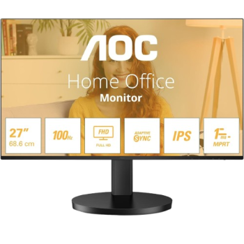 AOC 27B3HA2 27-Inch Full HD IPS Monitor | 100Hz 1ms Display with HDMI, VGA, Speakers & VESA Mount