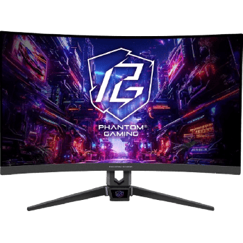 ASRock Phantom Gaming PG27FRS1A 27-Inch Curved Gaming Monitor | 280Hz 1ms VA Display with DisplayPort & HDMI