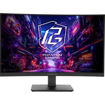 ASRock Phantom Gaming PG27QRT1B 27-Inch QHD Curved Gaming Monitor | 180Hz 1ms VA Display with DisplayPort & HDMI